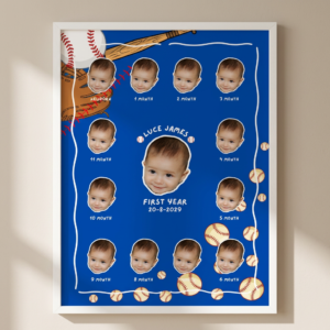 Home baby boy milestone frame